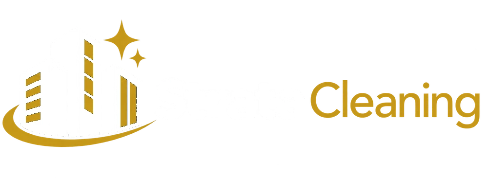 Strata Cleaning Melbourne logo in white